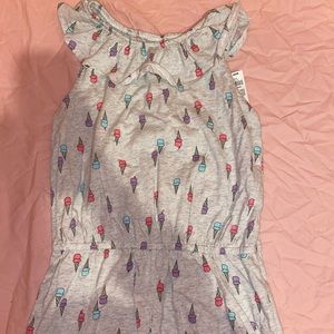Ice Cream Print Girls Romper